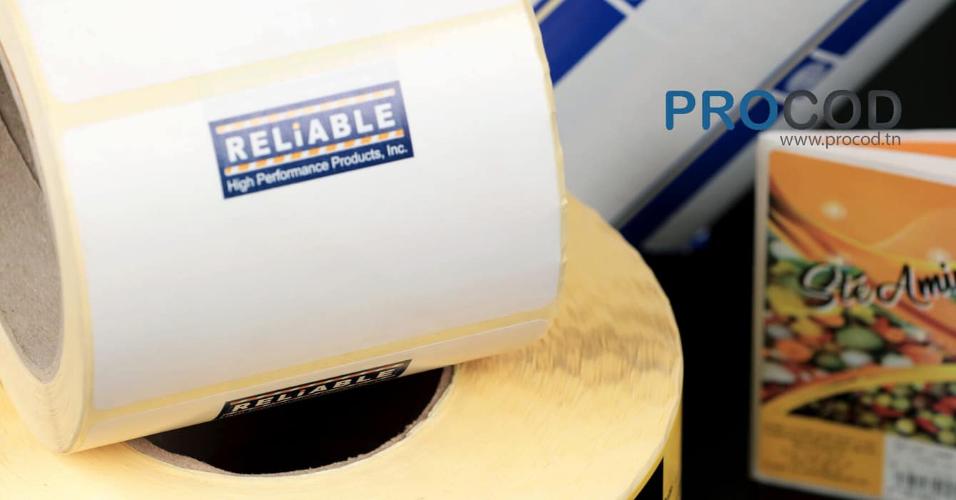 Etiquette autocollante PROCOD Bobines Etiquette autocollante PROCOD