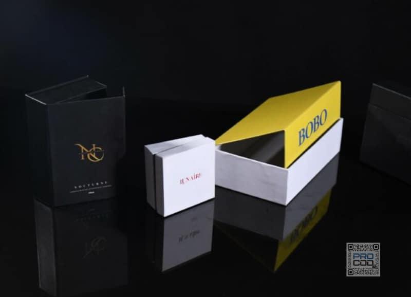 Packaging personnalisé luxe Tunisie packaging personnalisé haut de gamme boite luxe avec logo doré pour parfums et cosmétiques