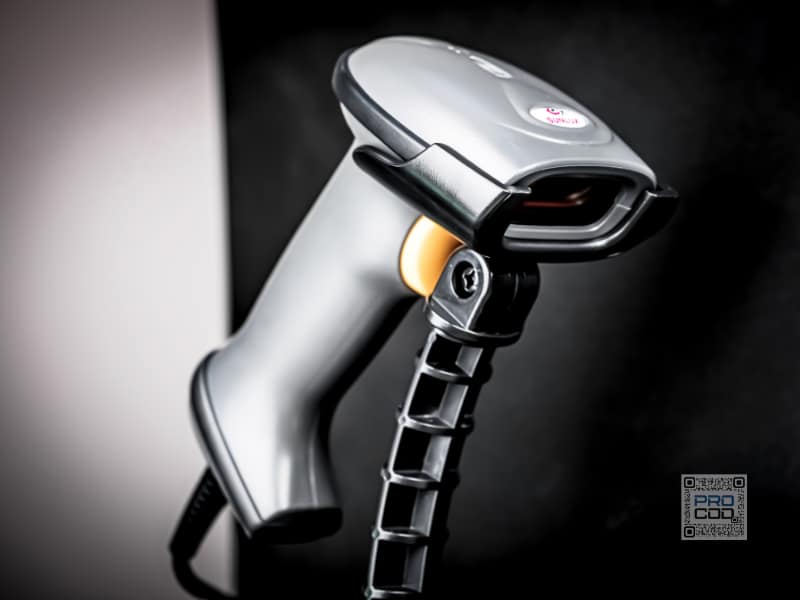 Douchette code-barres ergonomique Procod lecteur code-barres laser avec socle pour point de vente et commerce Tunisie