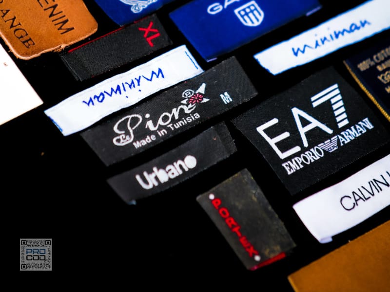 Étiquette textile tissée premium étiquette tissée personnalisée haute définition pour marque de vêtements tunisie