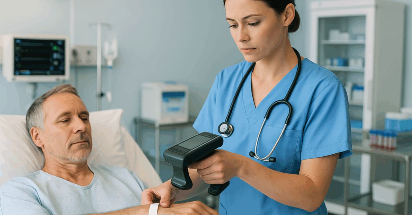 Identification sécurisée - Solution traçabilité Santé RFID et Code à barre Tunisie Solution traçabilité Santé RFID et Code à barre Tunisie pour l'identification des patients par bracelet