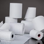 Pack de 50 rouleaux de caisse 80x70m Blanc Tunisie pour imprimante ticket thermique.